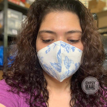 Blue Porcelain Face Mask